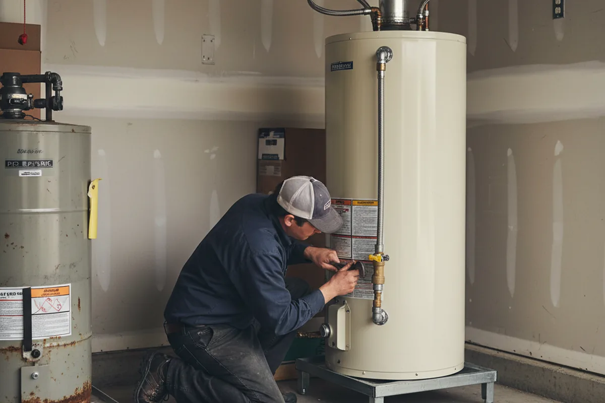 Water heater and shutoff valve replacement in Zion Grove