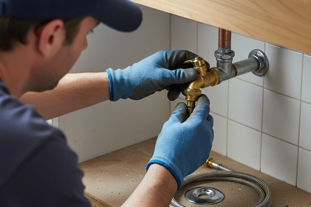 Shutoff valve and fitting work during Emergency Plumbing in Zion Grove